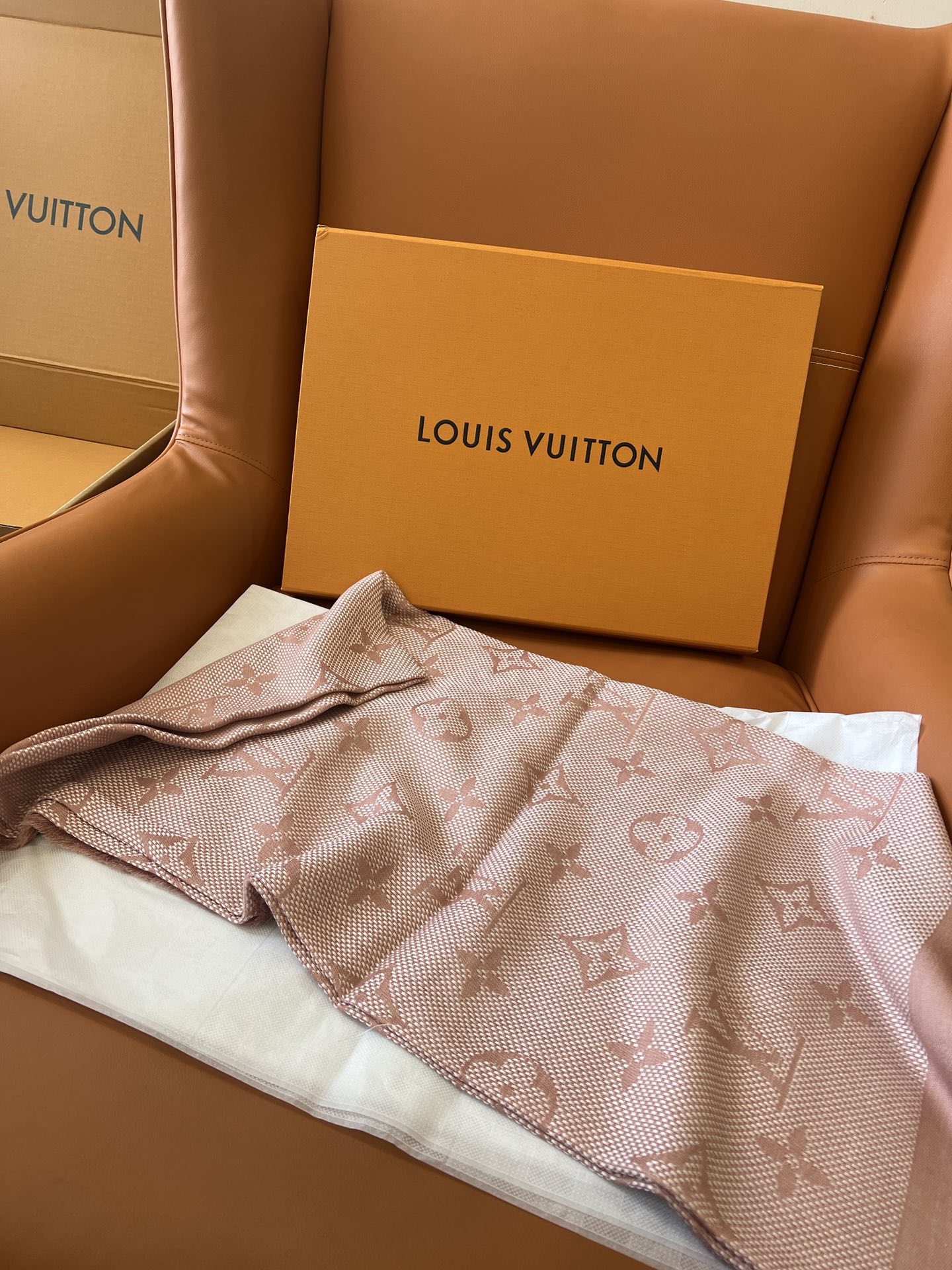 Lv Neo Natté Monogram Scarf-142.5 x 142.5CM