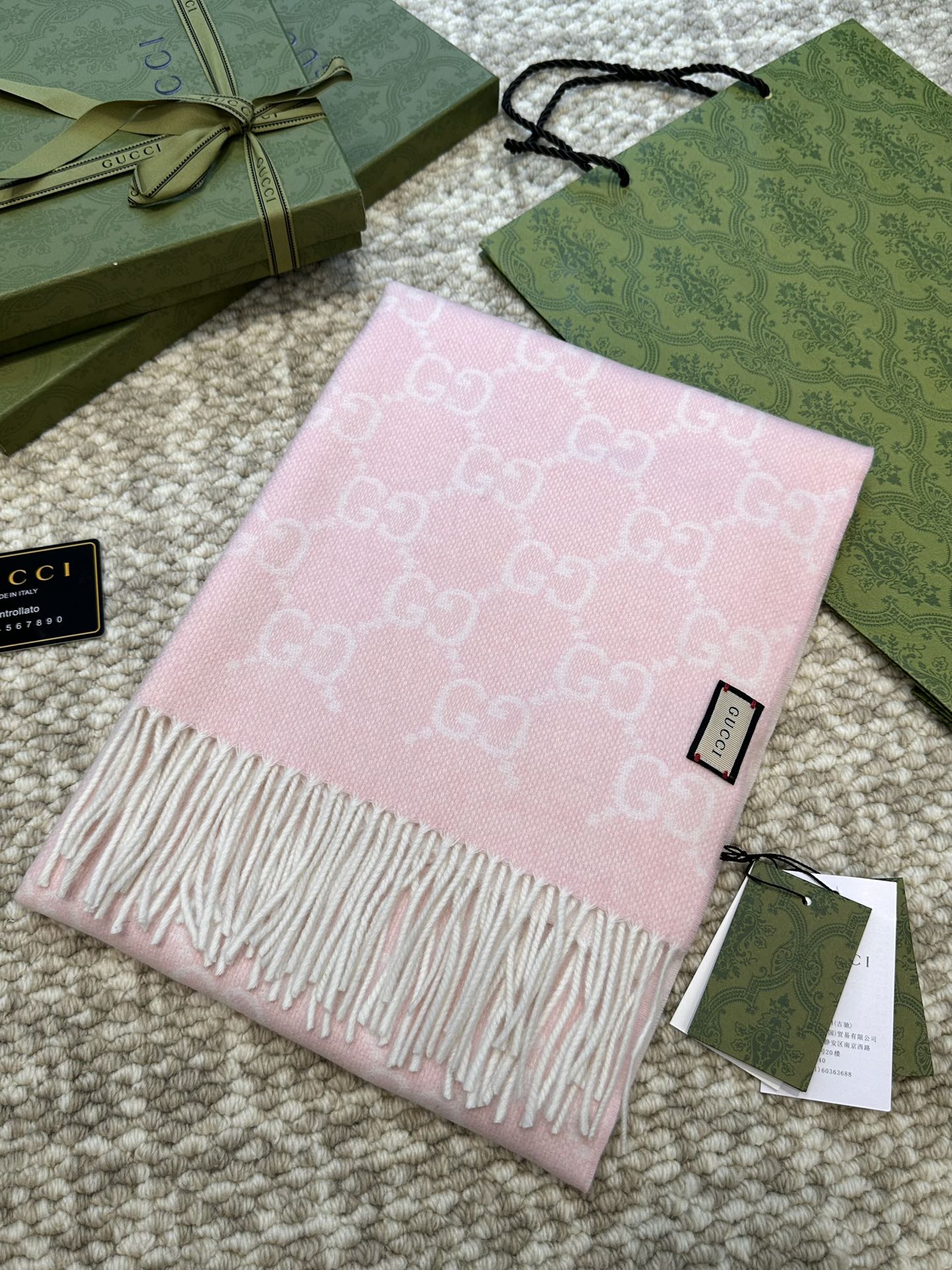 Gucc* Scarf-47 x 200CM