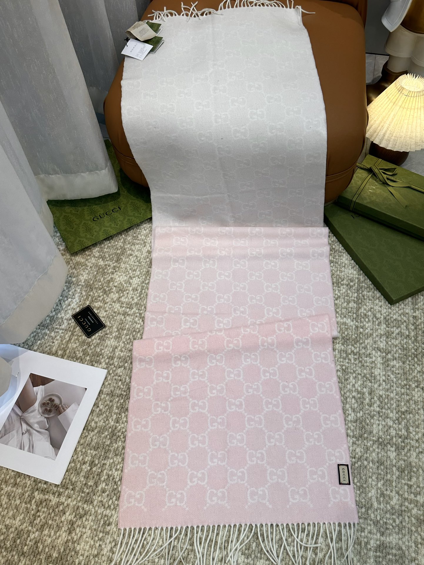 Gucc* Scarf-47 x 200CM