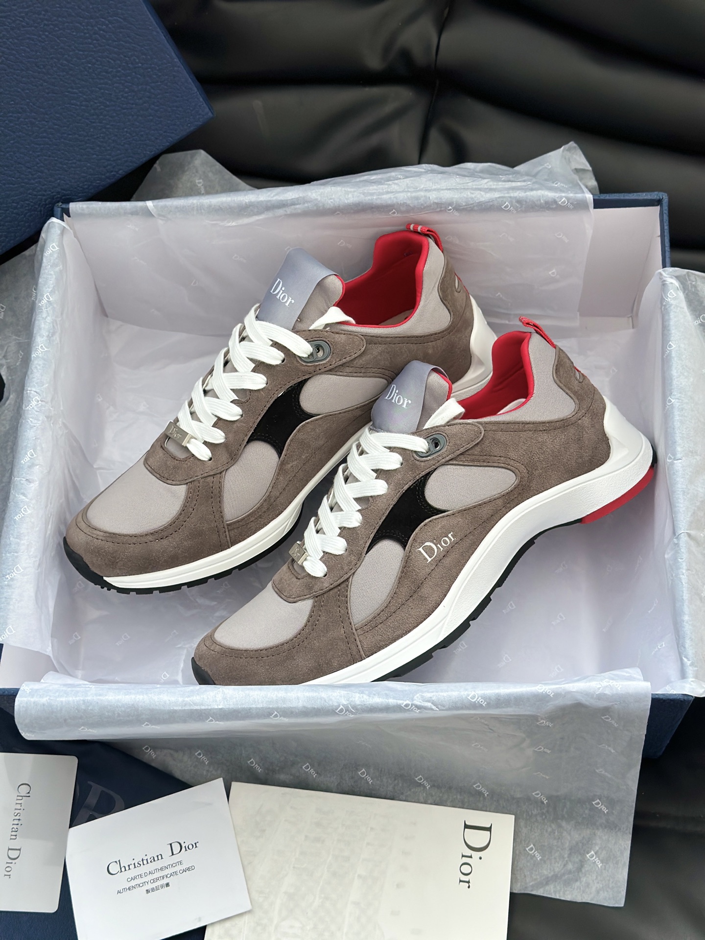 D*ior Mile Runner Neoprene Suede Sneaker（EU35-46）