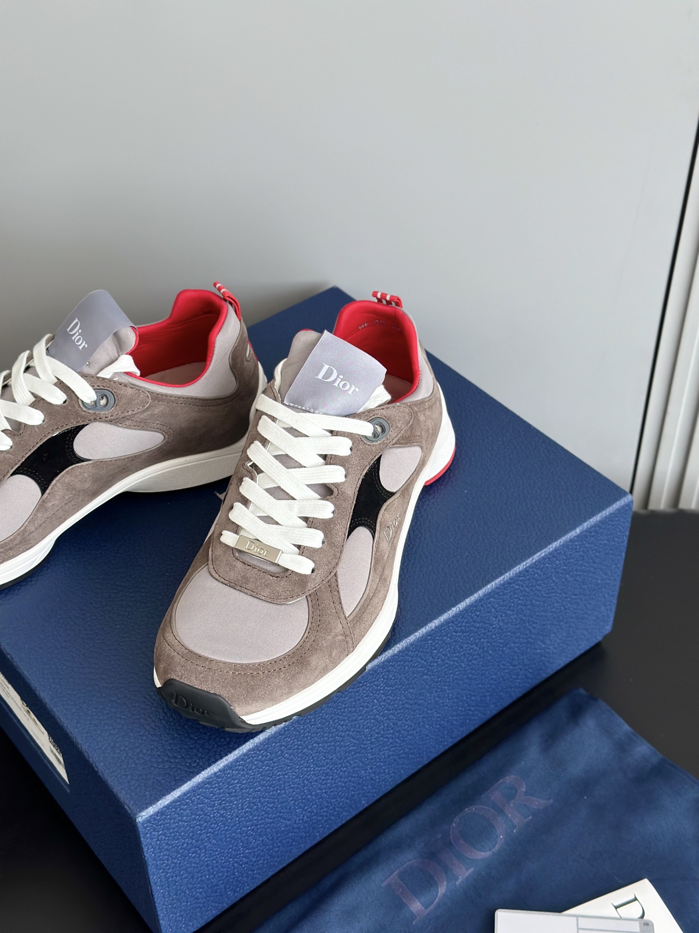 D*ior Mile Runner Neoprene Suede Sneaker（EU35-46）