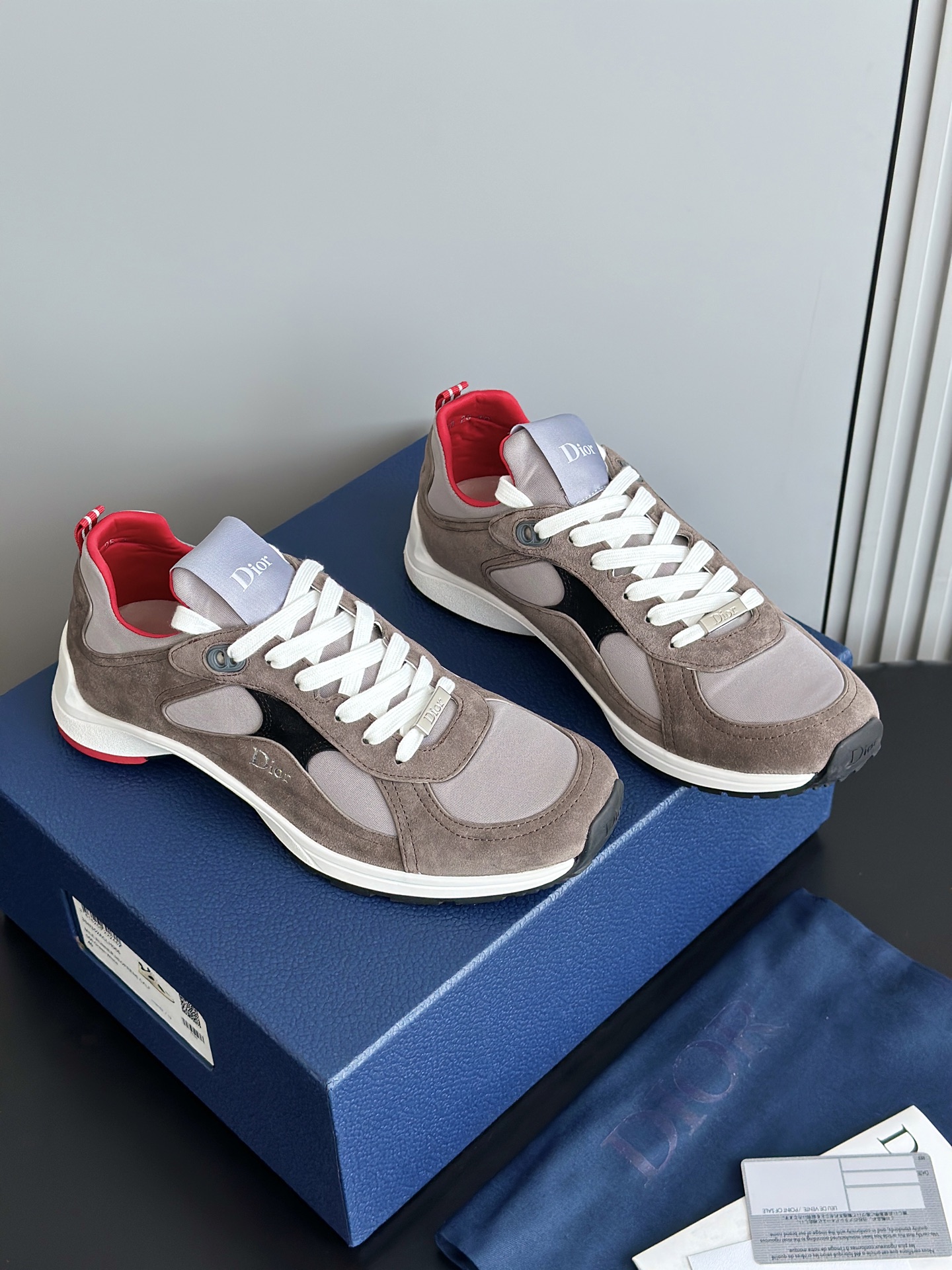 D*ior Mile Runner Neoprene Suede Sneaker（EU35-46）