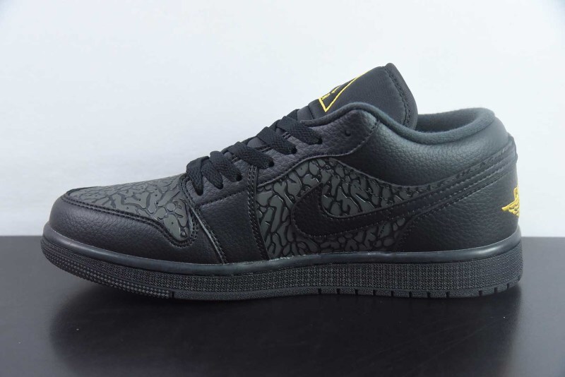 Jordan 1 Low Black Elephant Print IM6568 010