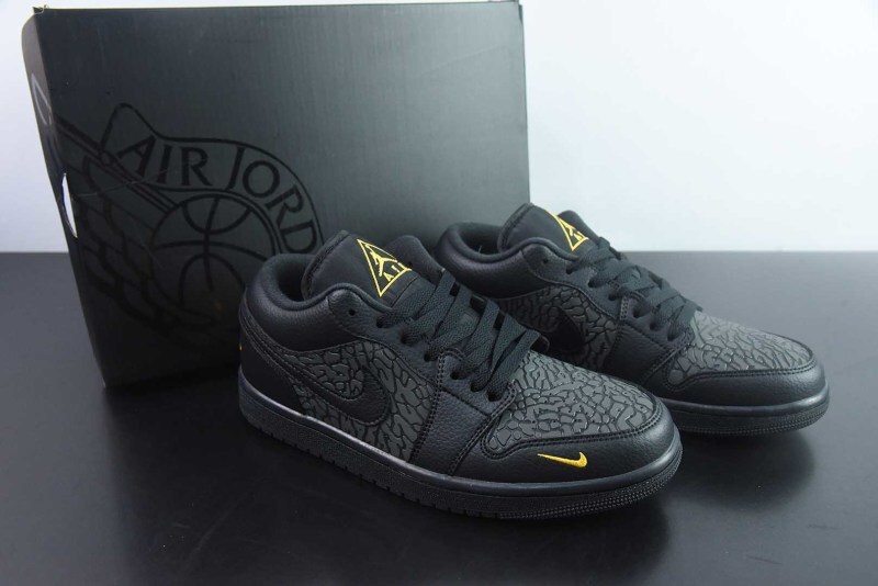 Jordan 1 Low Black Elephant Print IM6568 010