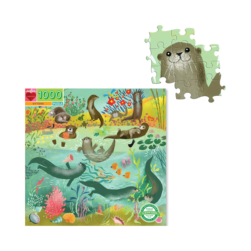 eeBoo Otters 1000pc Puzzle