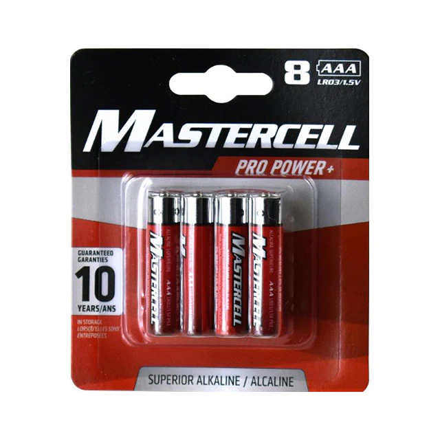 Mastercell 8 AAA Batteries