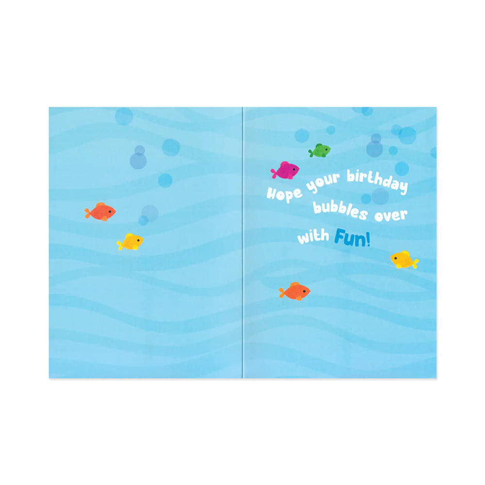 Whale With Cake Card