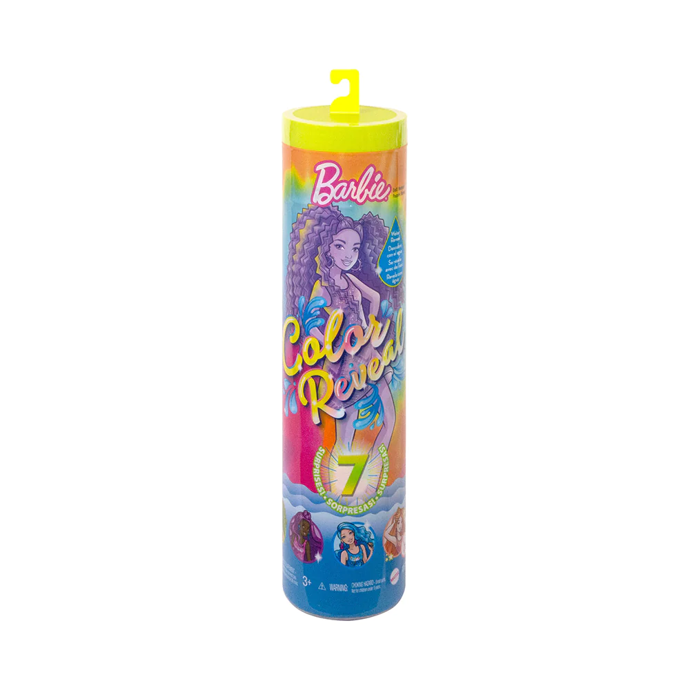 Barbie Color Reveal Doll, Neon Tie-Dye Series with 7 Surpises, & Color-Change Transformation