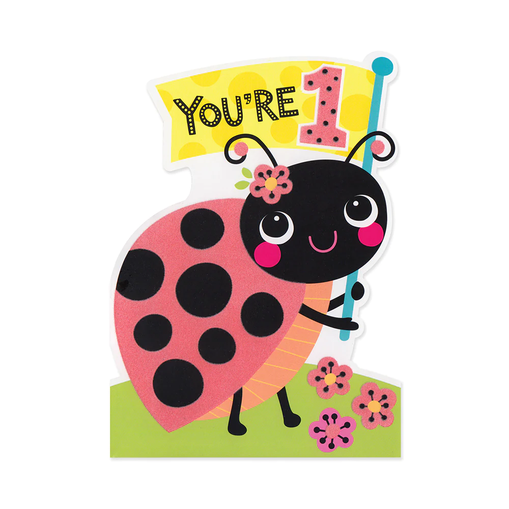Age 1 Lady Bug Card
