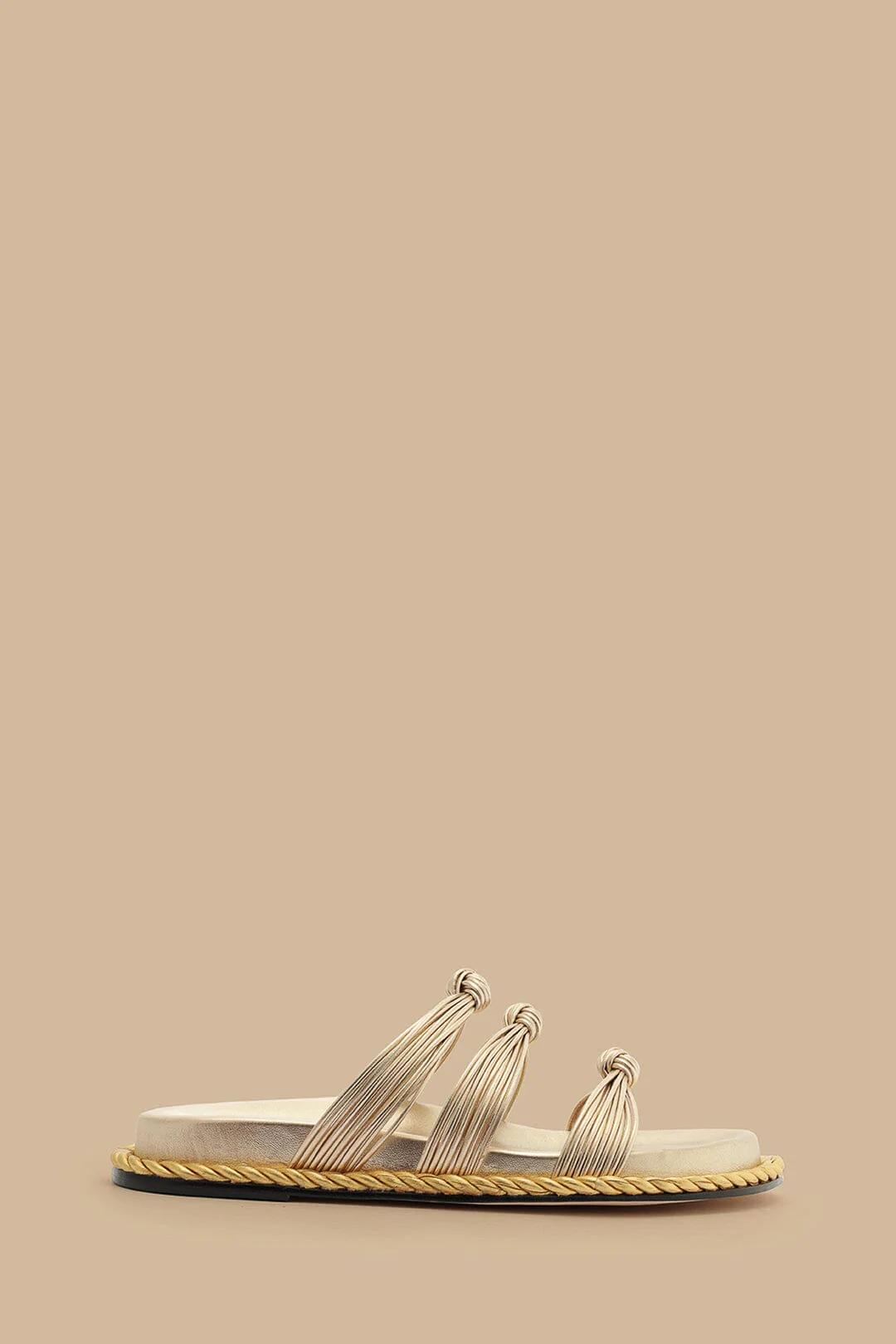 Gold Knot Slide Sandal