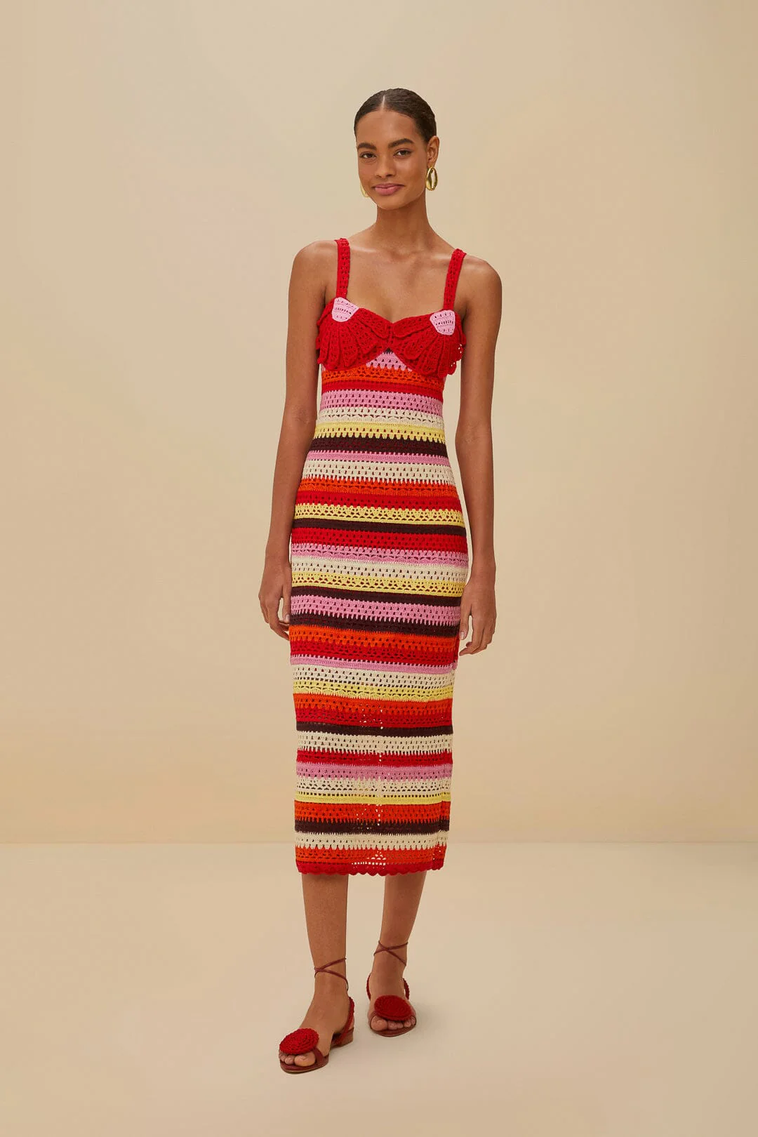 Colorful Flower Crochet Dress