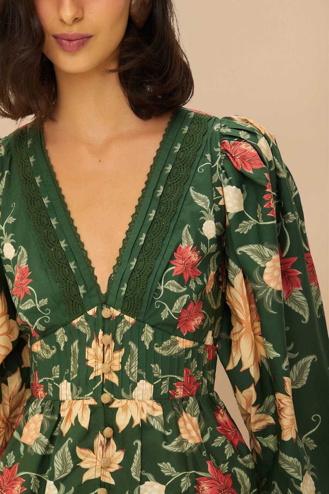 Green Pineapple Garden Blouse