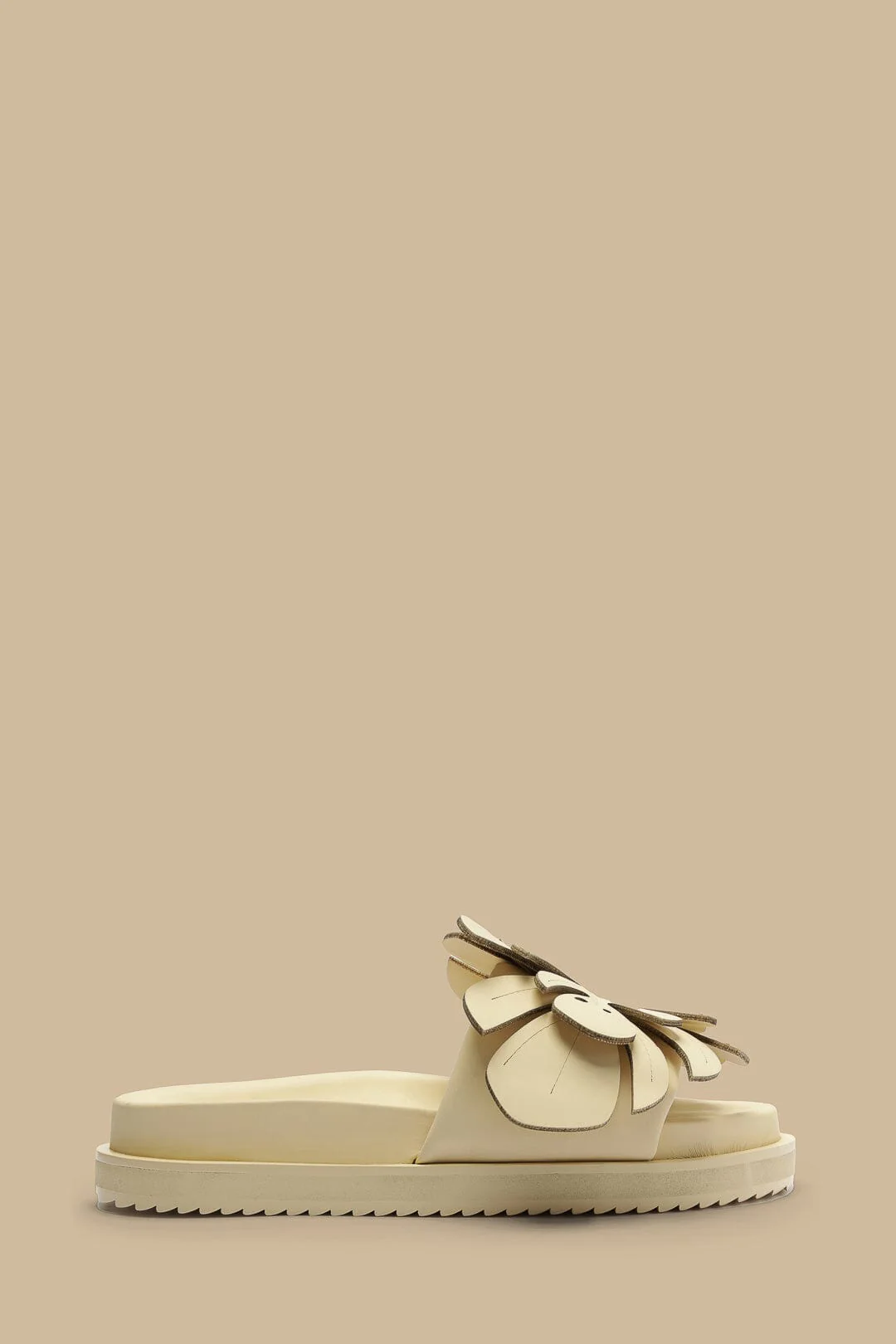 Ivory Monstera Slide Sandal