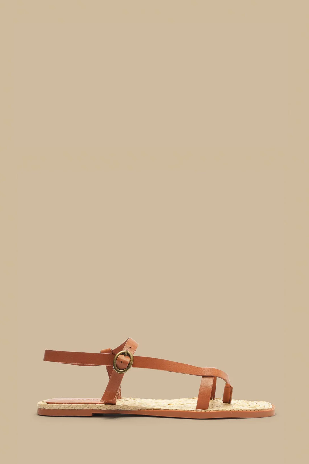 Camel Cross Strap Sandal