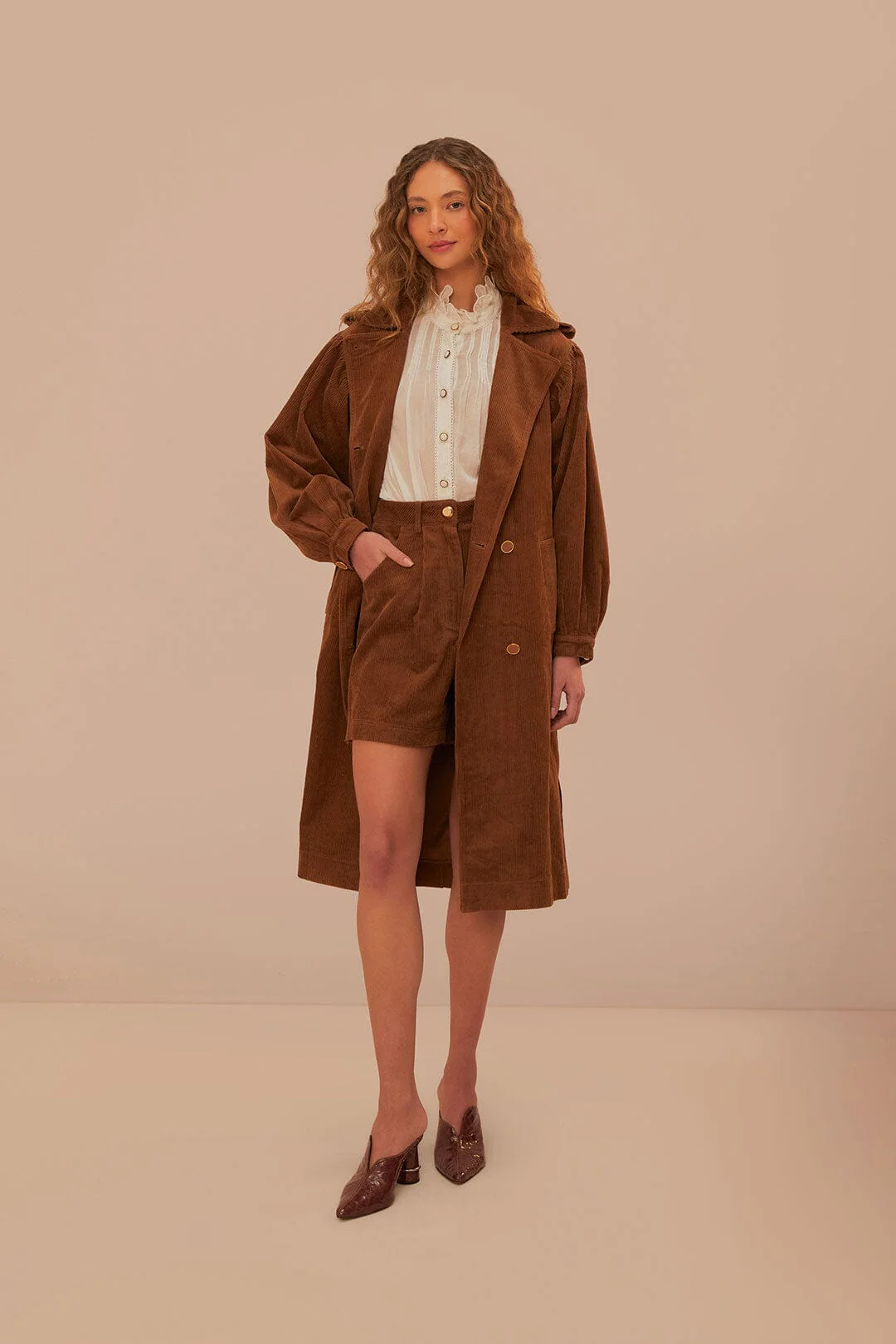 Caramel Corduroy Shorts