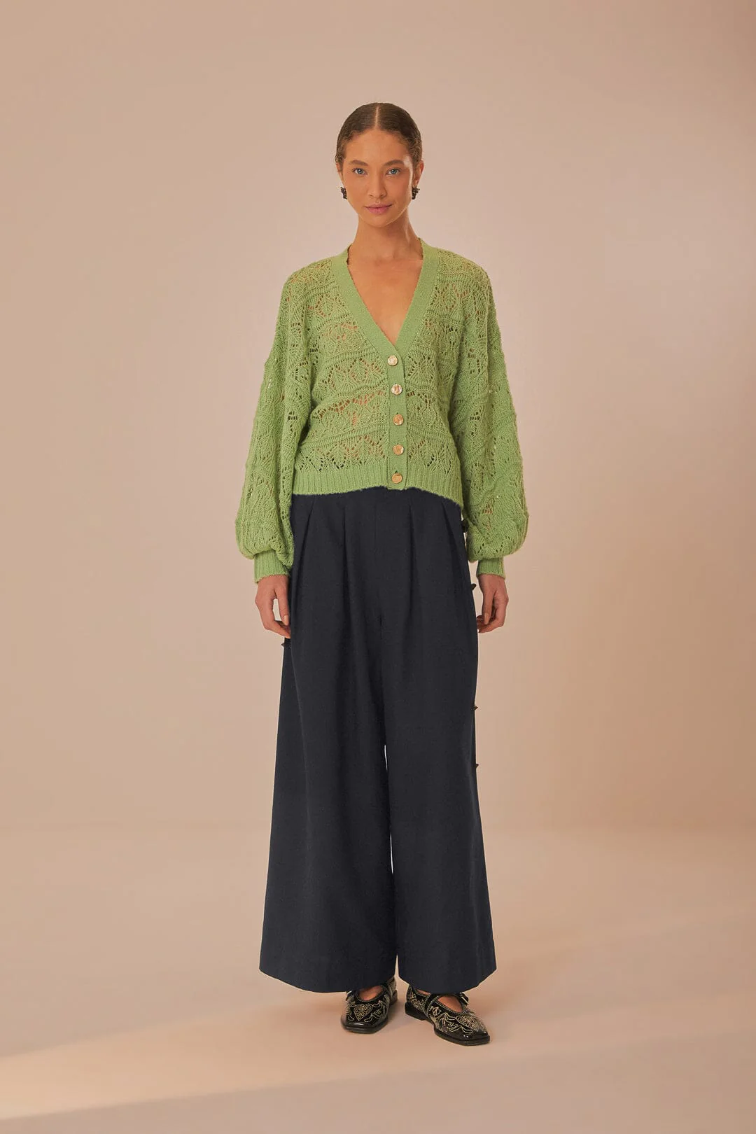 Black Button Pants