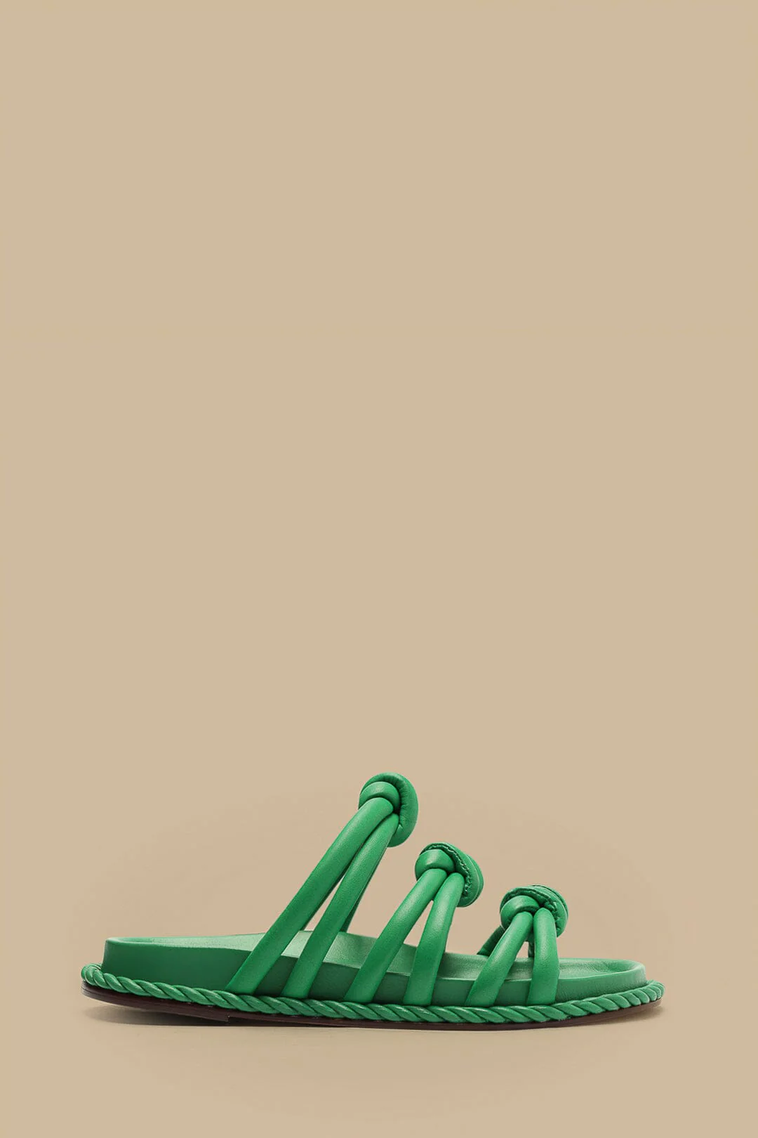 Green Tie Flat Sandal
