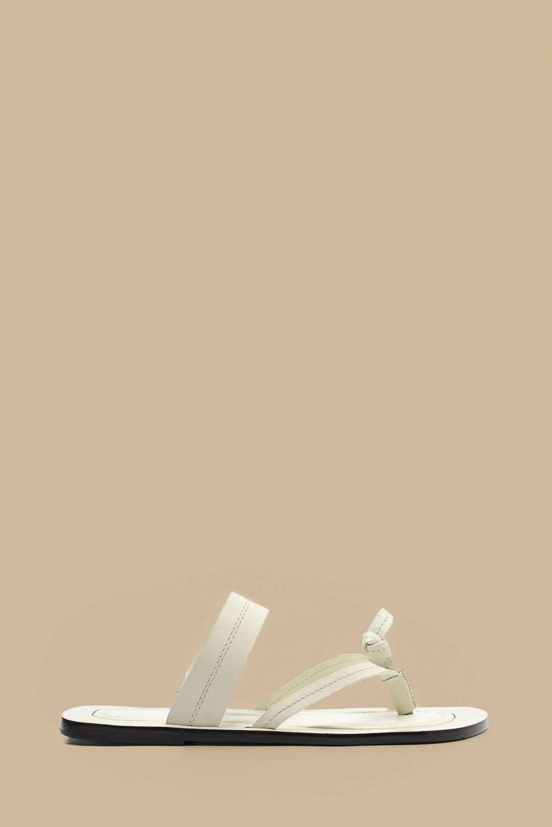 Ivory Tie Flat Sandal