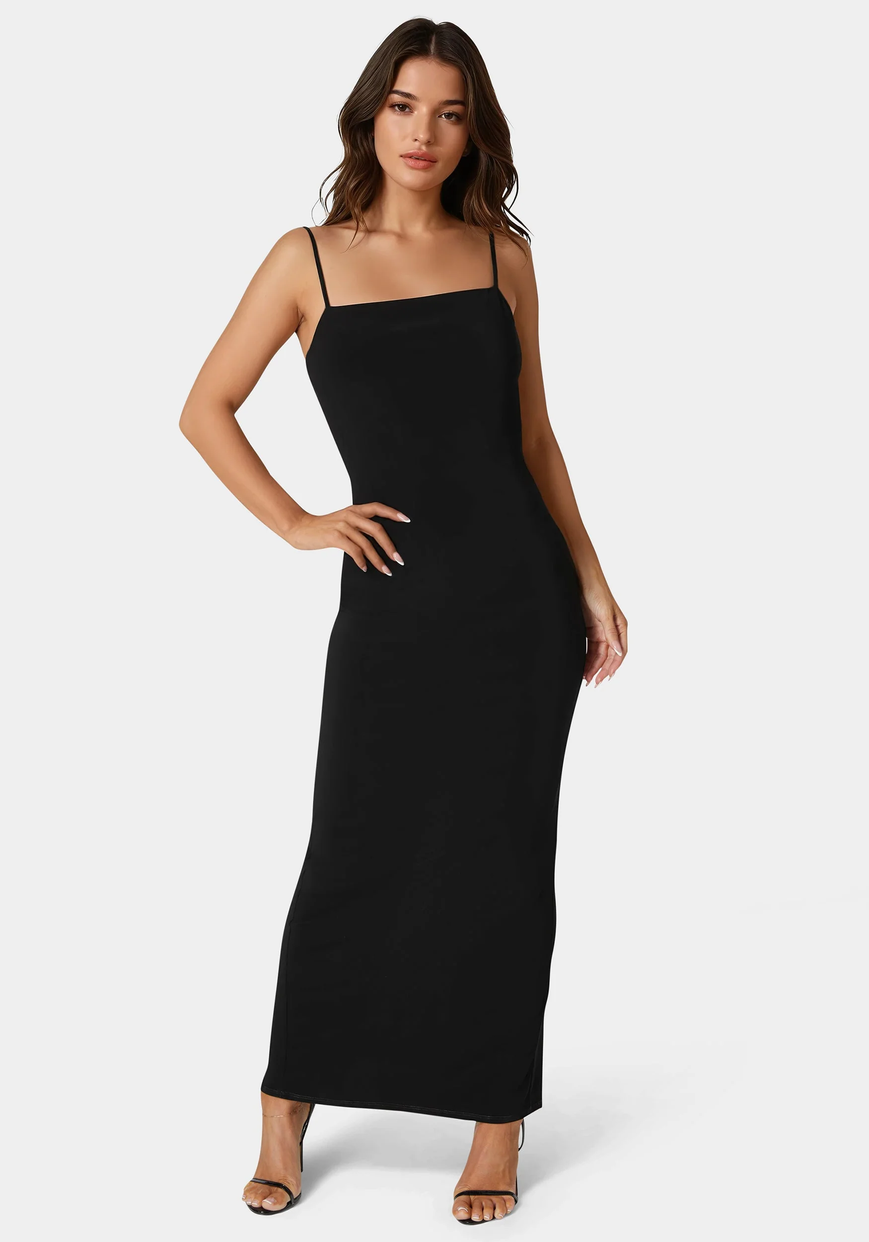 Square Neck Low Back Maxi Dress