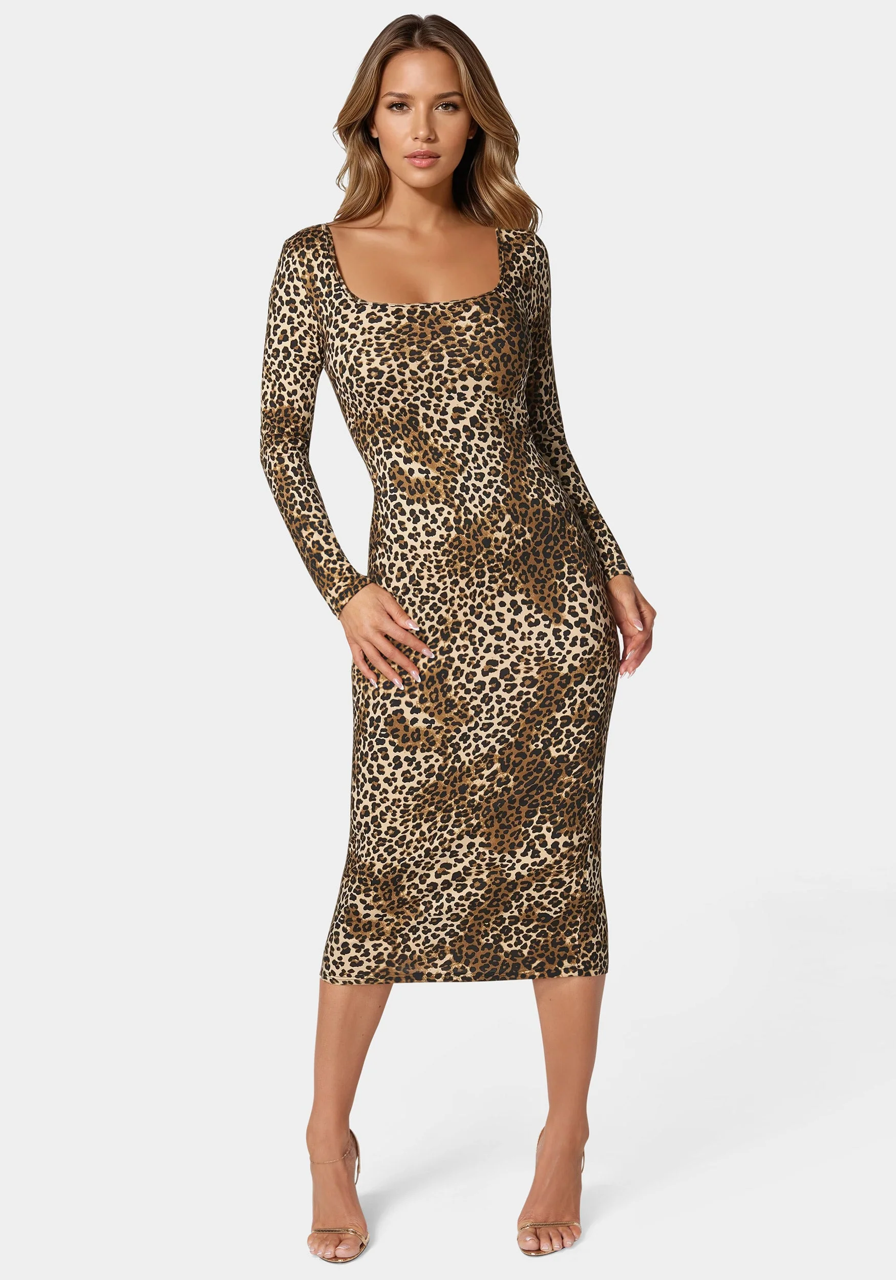 Printed Square Neck Maxi Dress