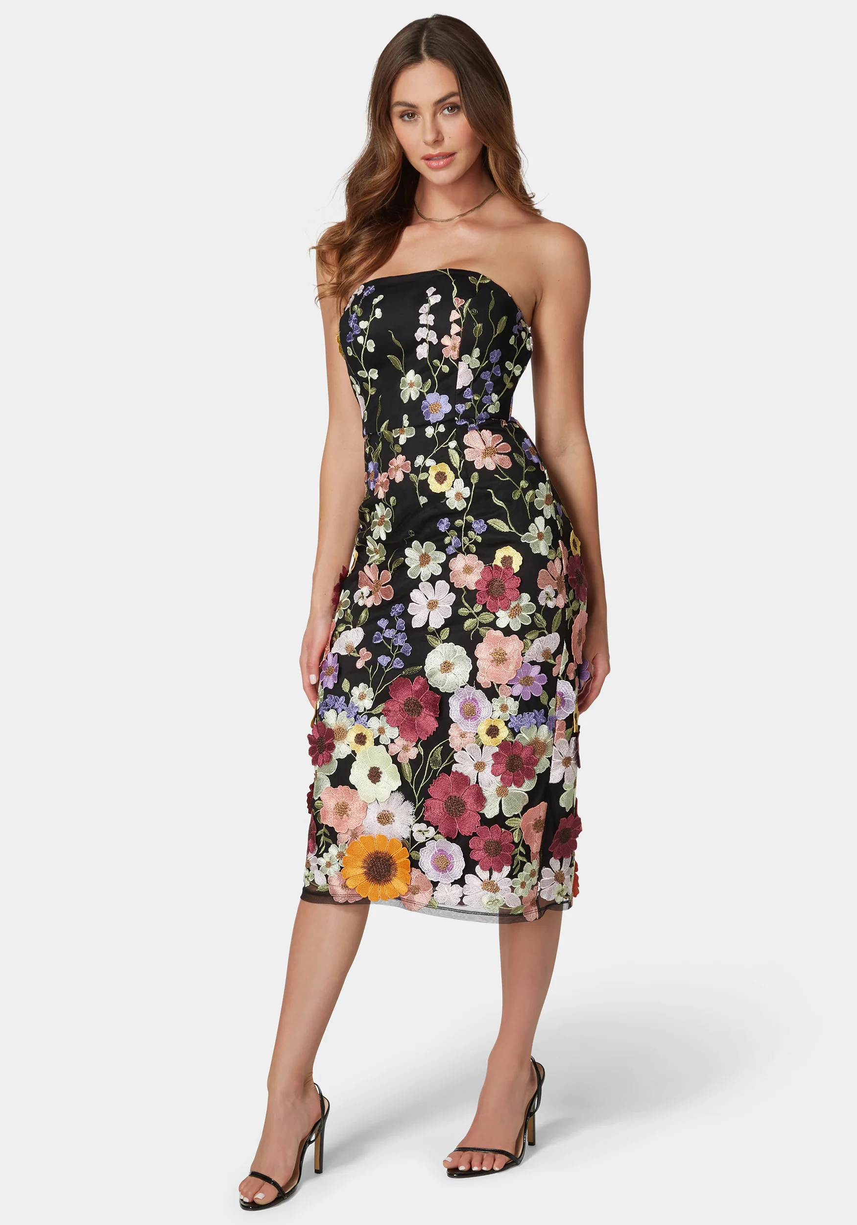 Delilah Floral Embroidered Dress