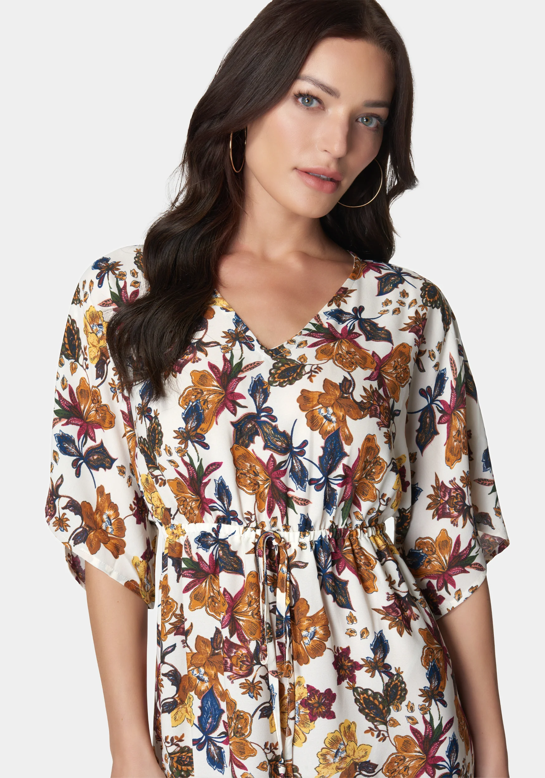 Printed Kimono Dress