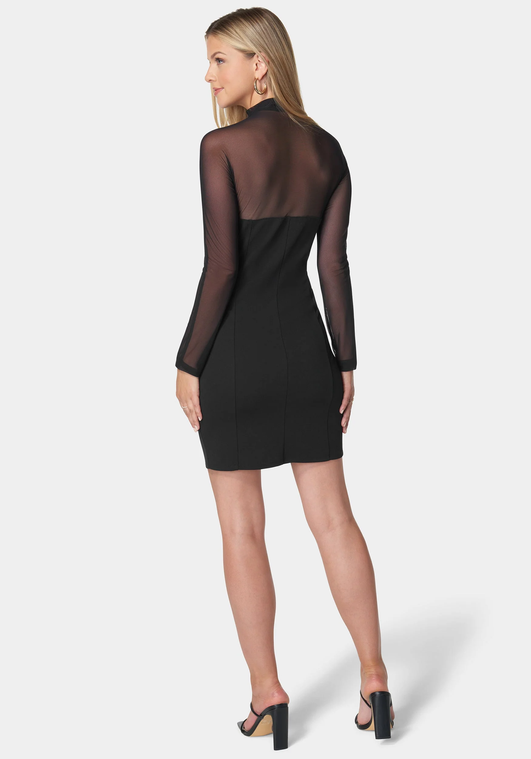 Mock Neck Long Sleeve Dress