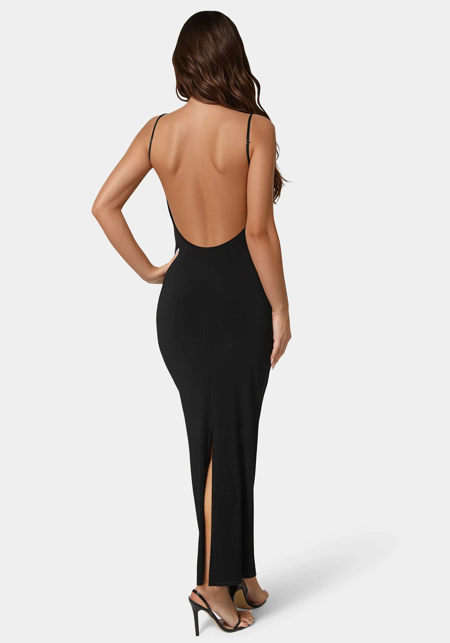 Square Neck Low Back Maxi Dress