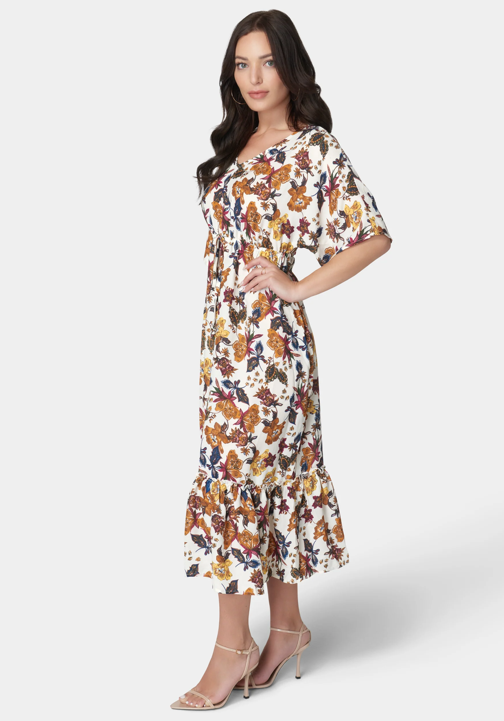 Printed Kimono Dress