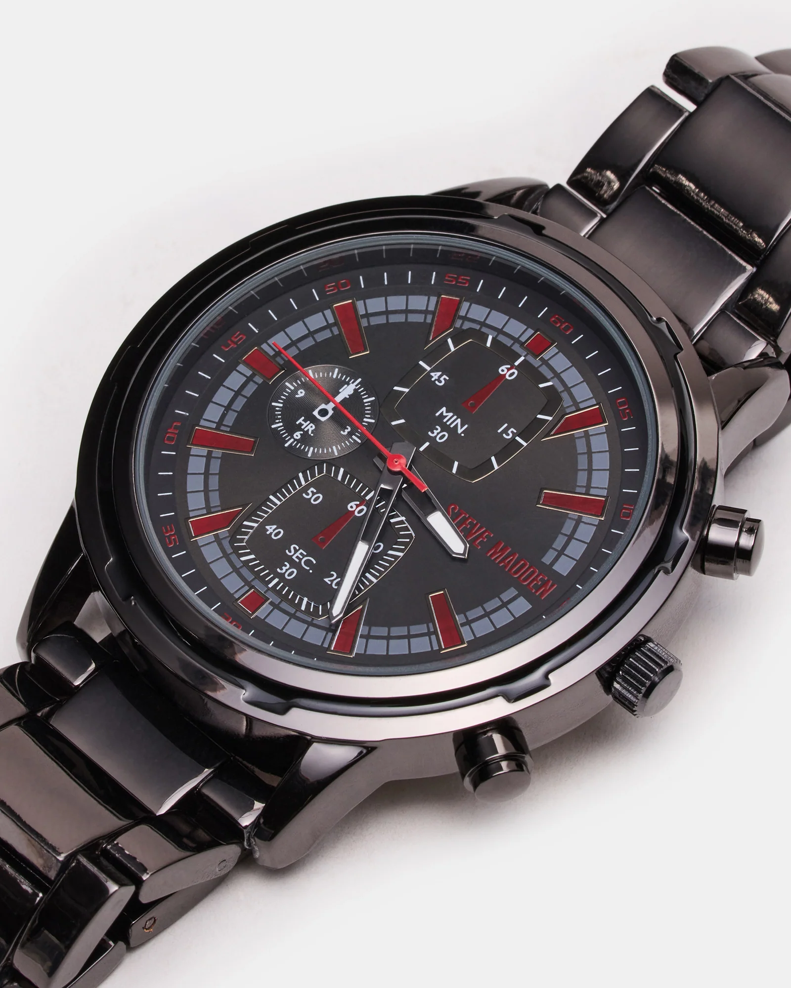 Men'S Stainless Steel Watch Black