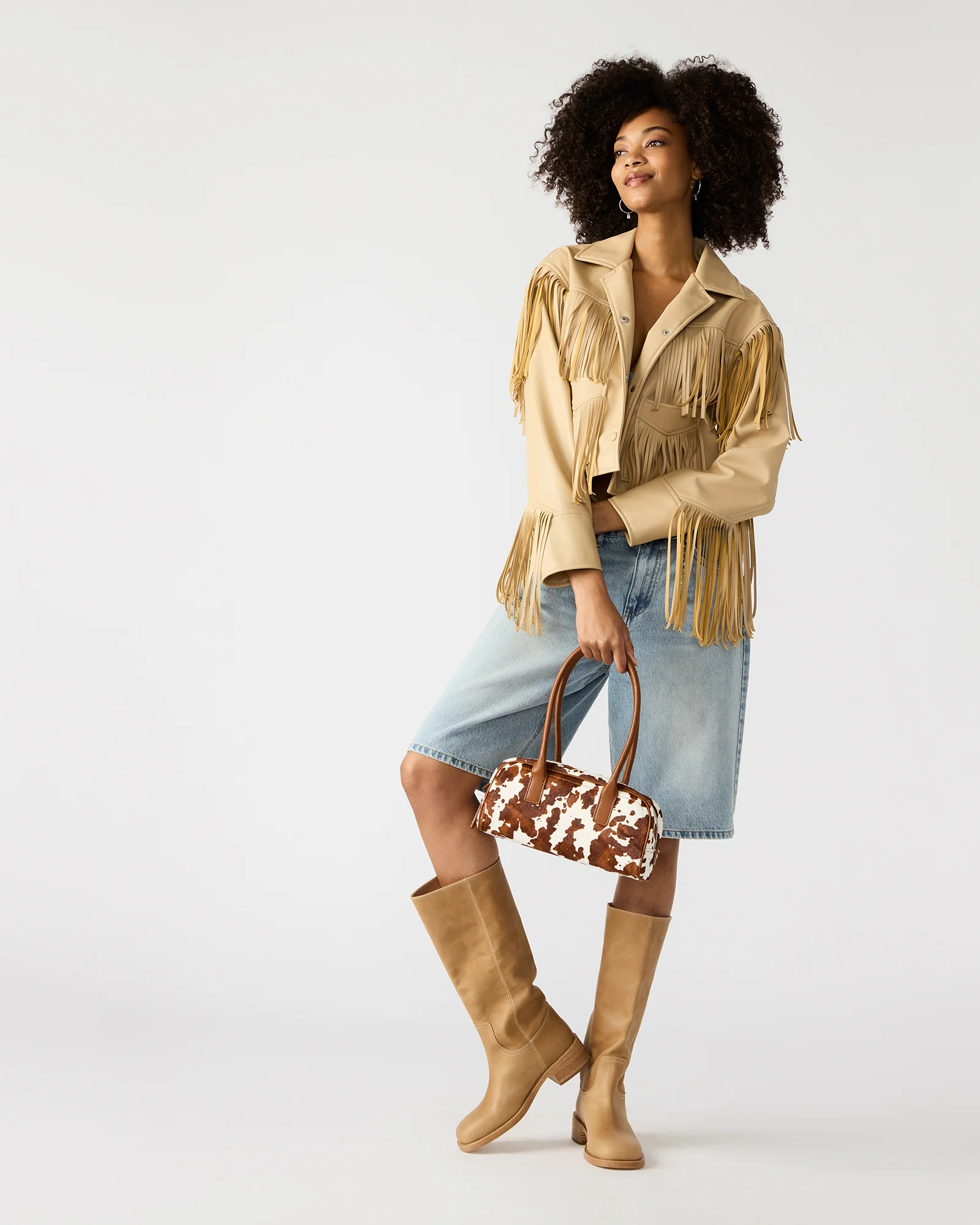 Anise Bag Brown Cow Print