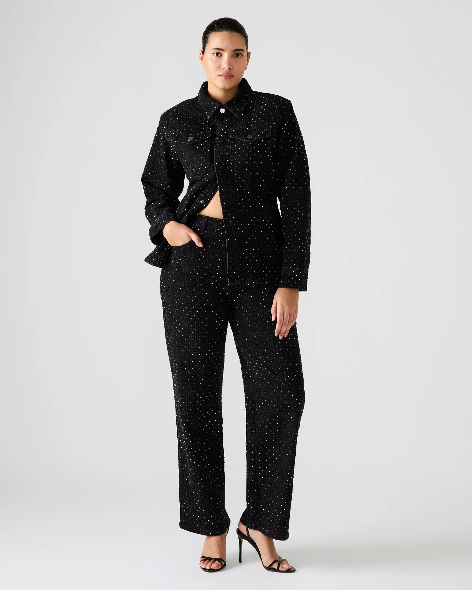 Avaline Crystal Jean Black