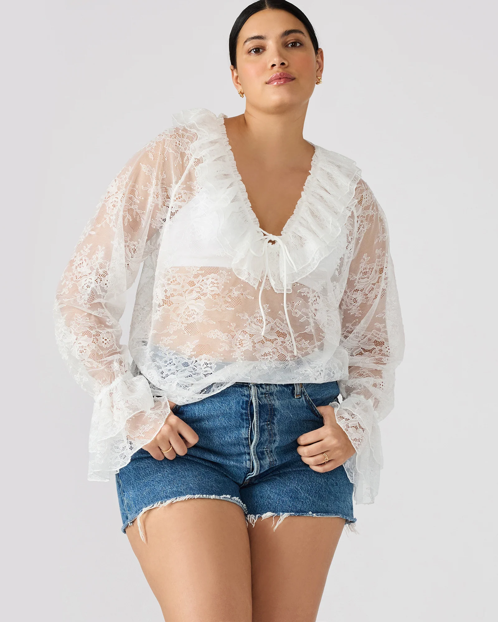 Hampton Lace Blouse White