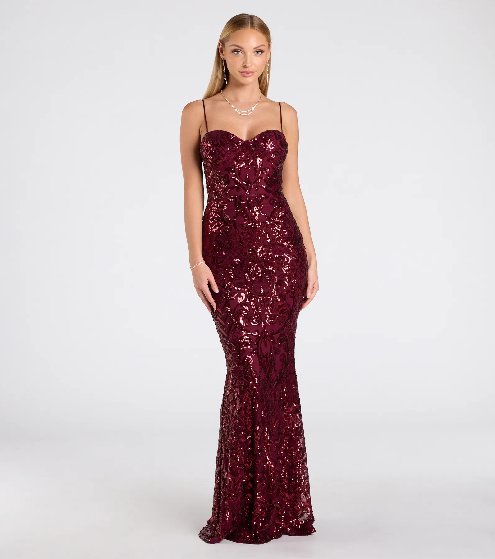 Jessie Sweetheart Mermaid Sequin Formal Dress
