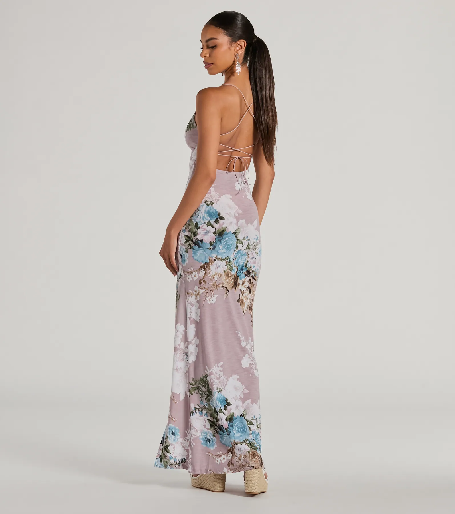 Blooming Floral Knit Maxi Dress