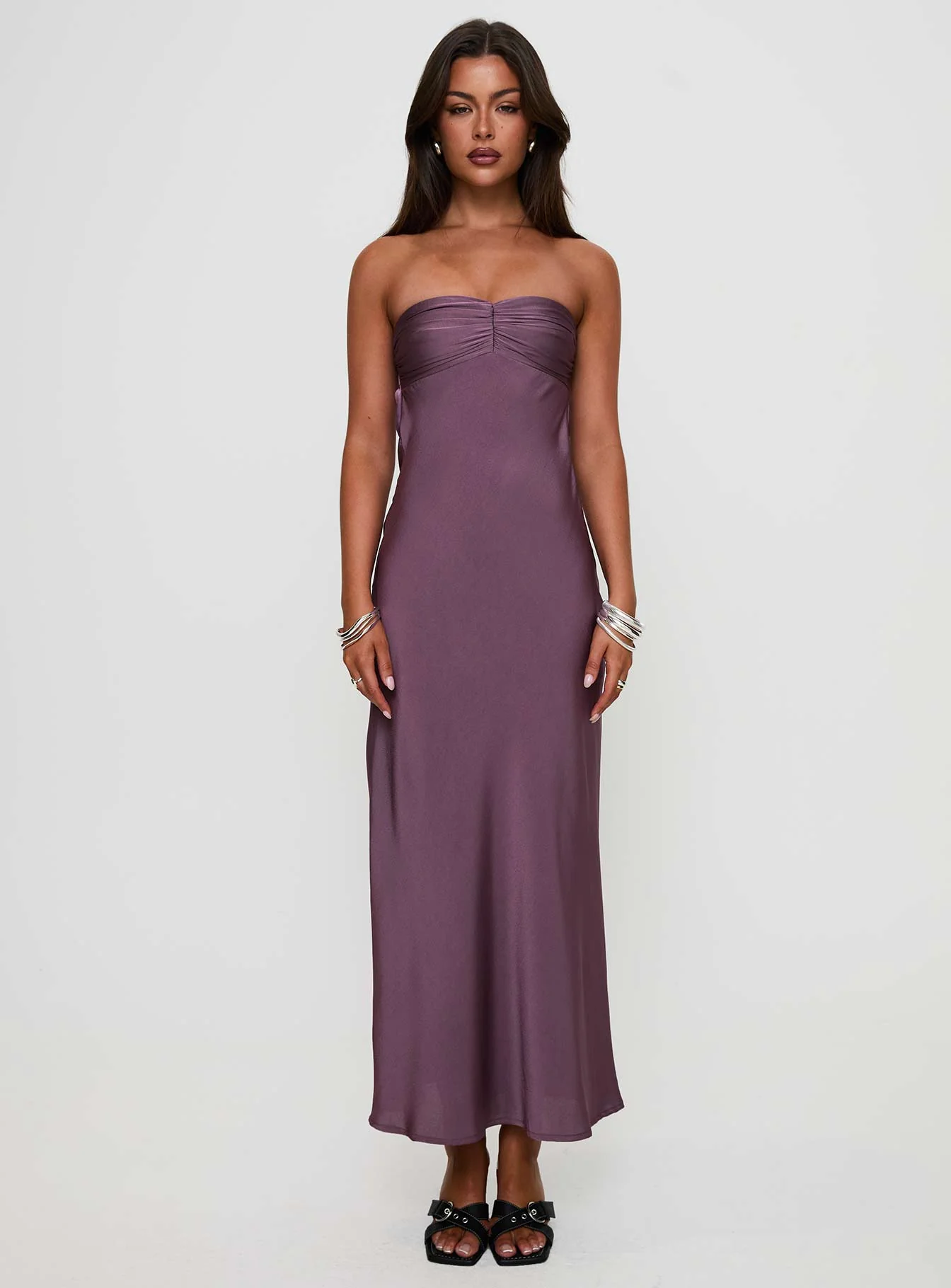 Maryska Strapless Maxi Dress Purple
