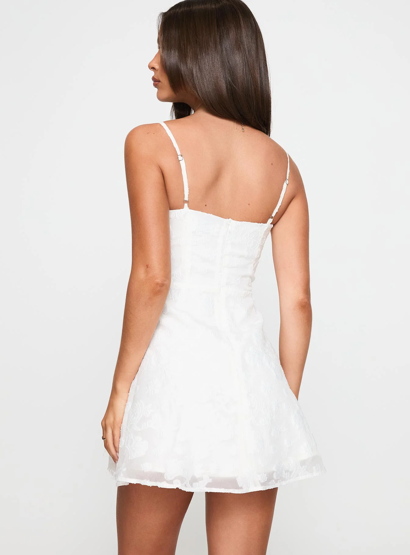 New Chapters Broderie Mini Dress White