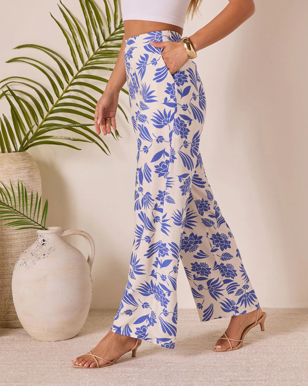 Coastal Bound Tropical Print Pant
