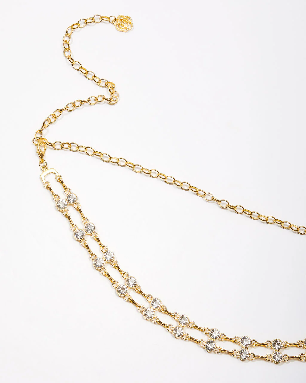 Alfred Rhinestone Chain Belt