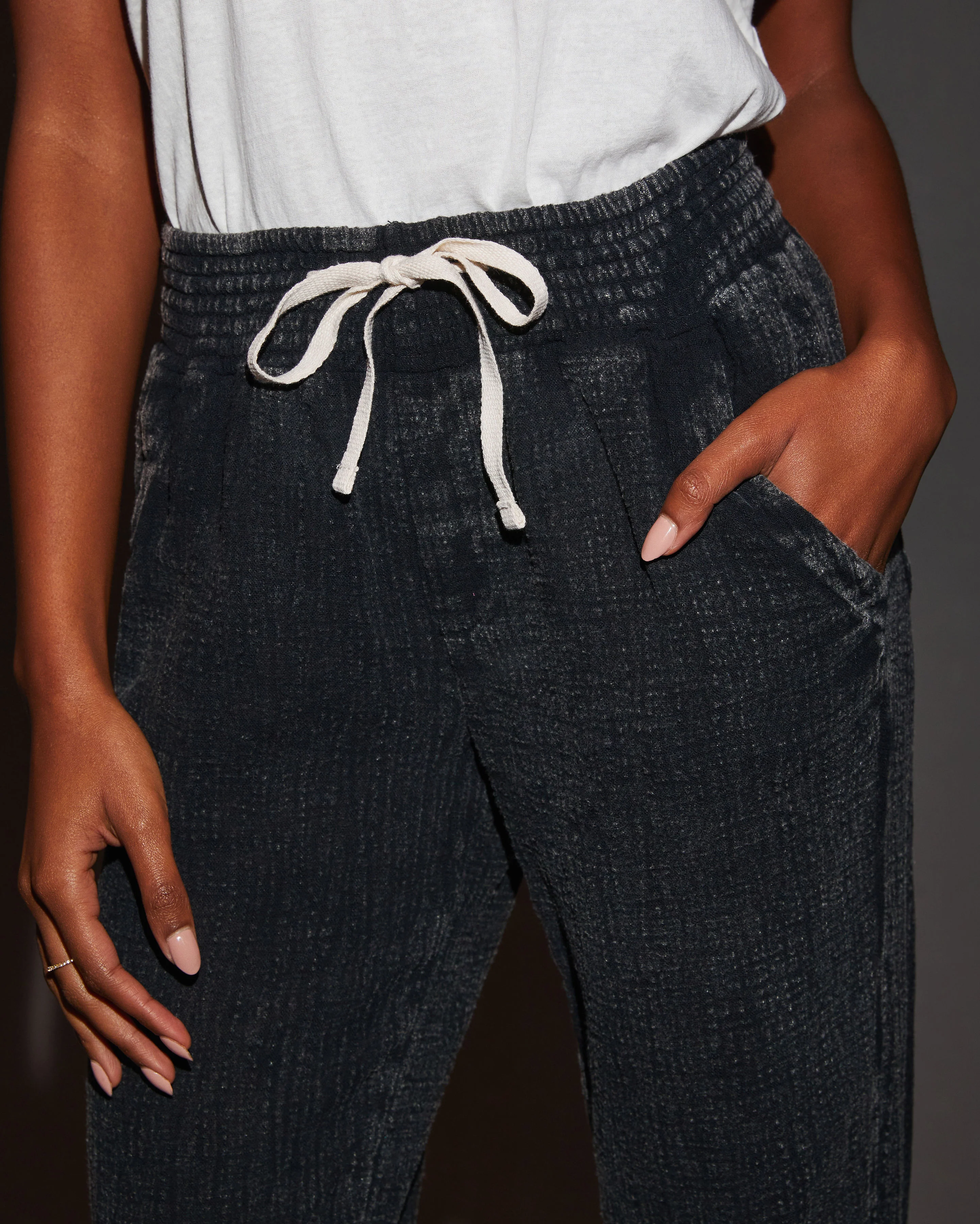 Isla Cotton Pocketed Mineral Wash Jogger Pants