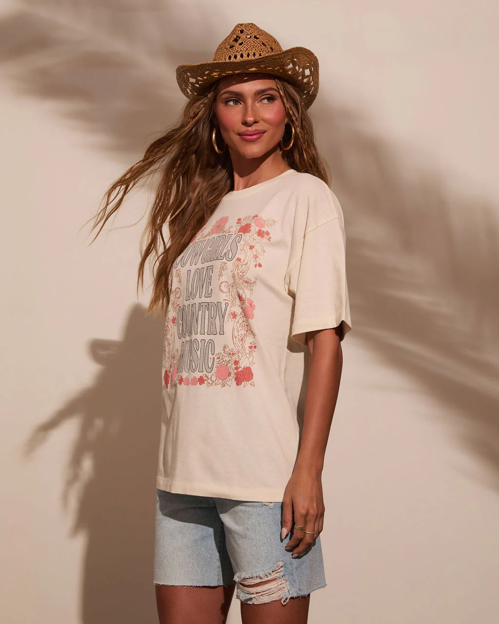 Cowgirls Love Country Music Short Sleeve Graphic Tee