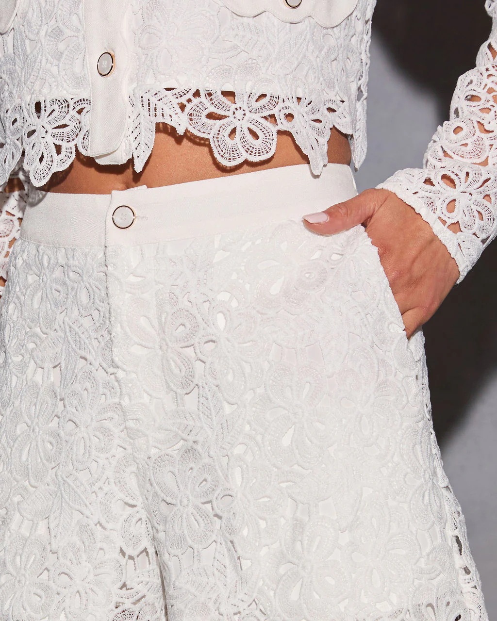 Delighted Floral Lace Shorts