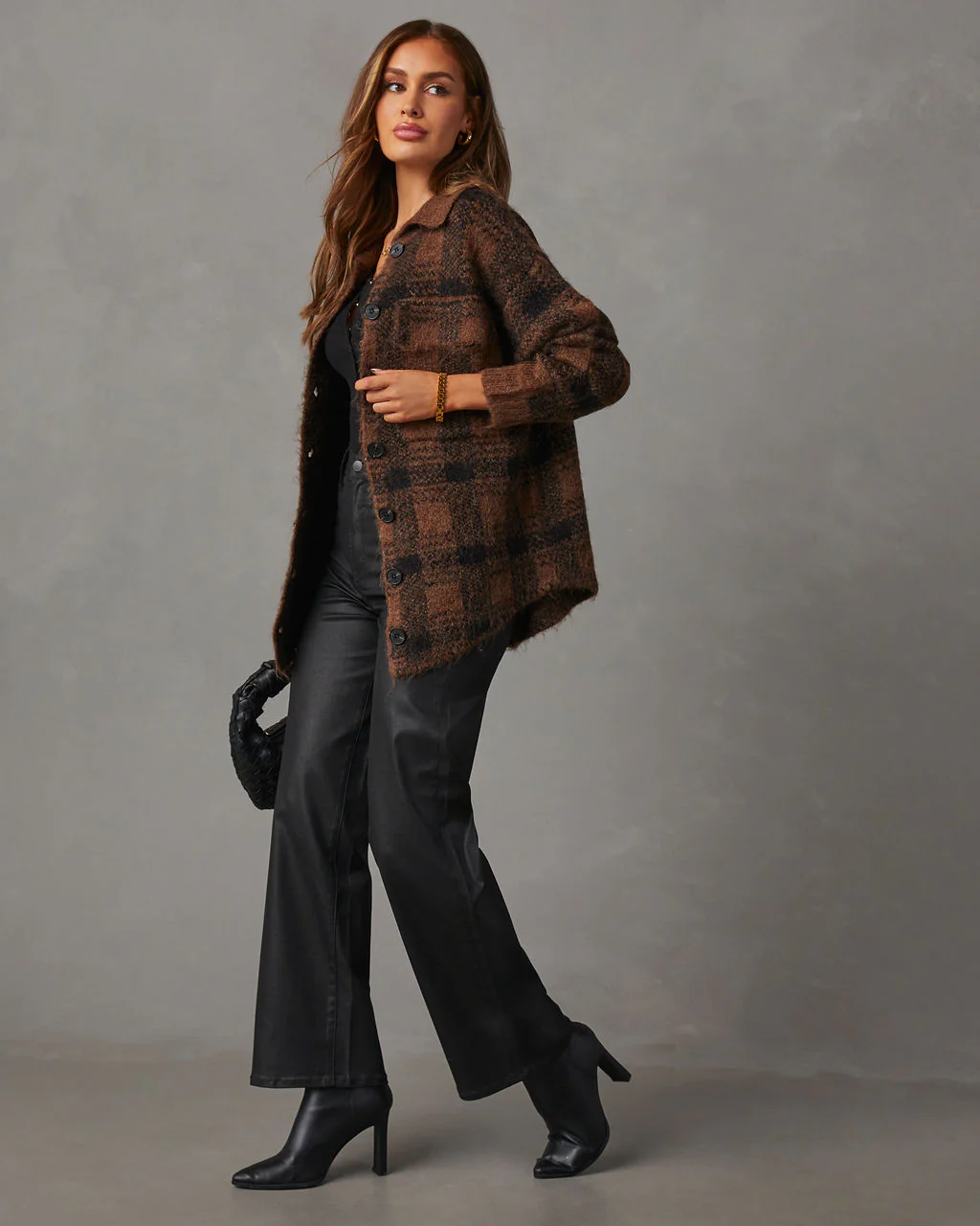 Gallagher Plaid Pocketed Shacket