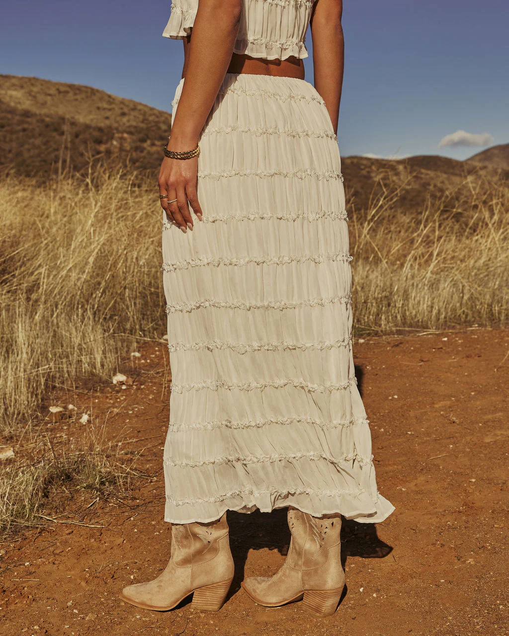 Celestial Haven Chiffon Maxi Skirt