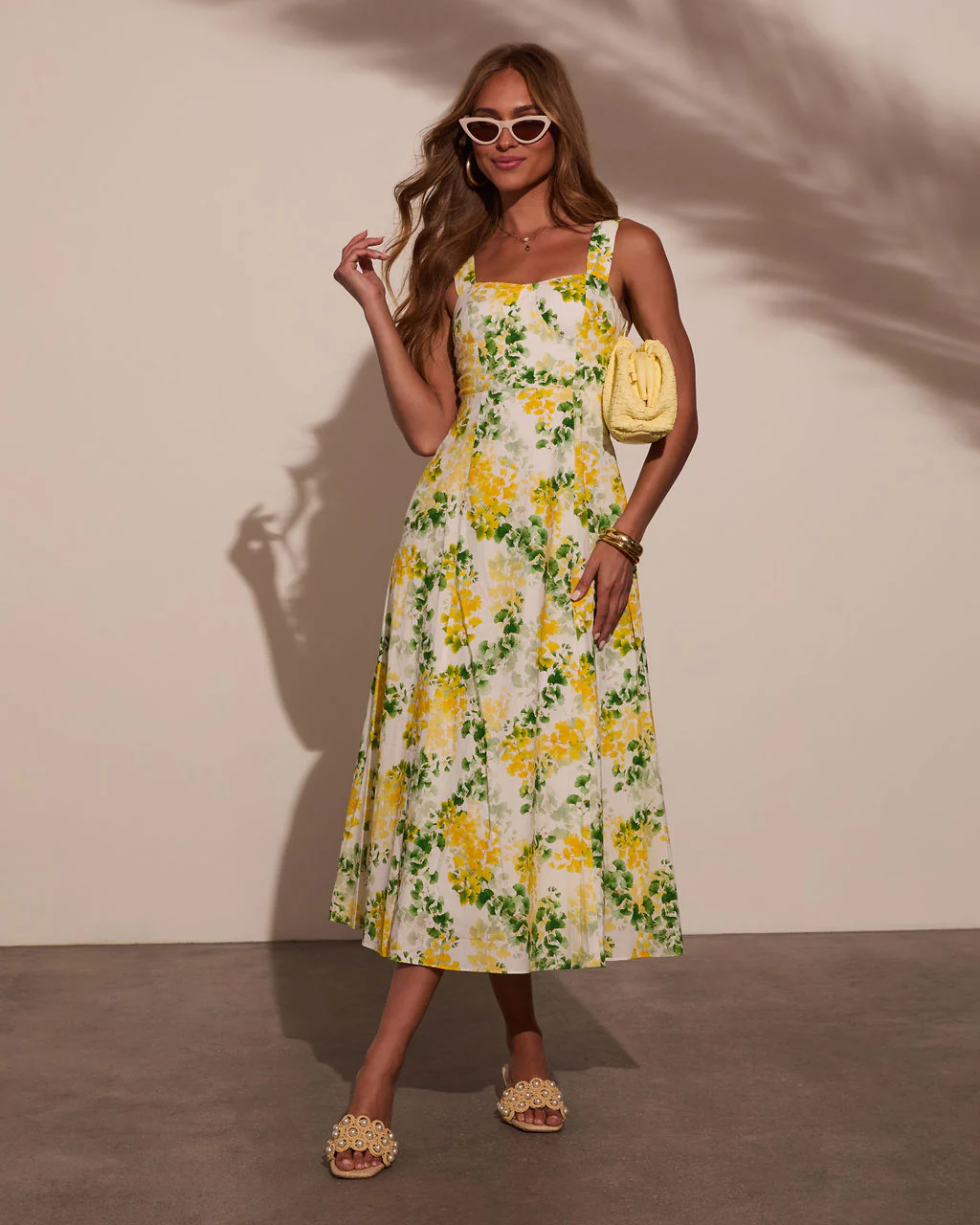 Florenza Printed A-Line Midi Dress