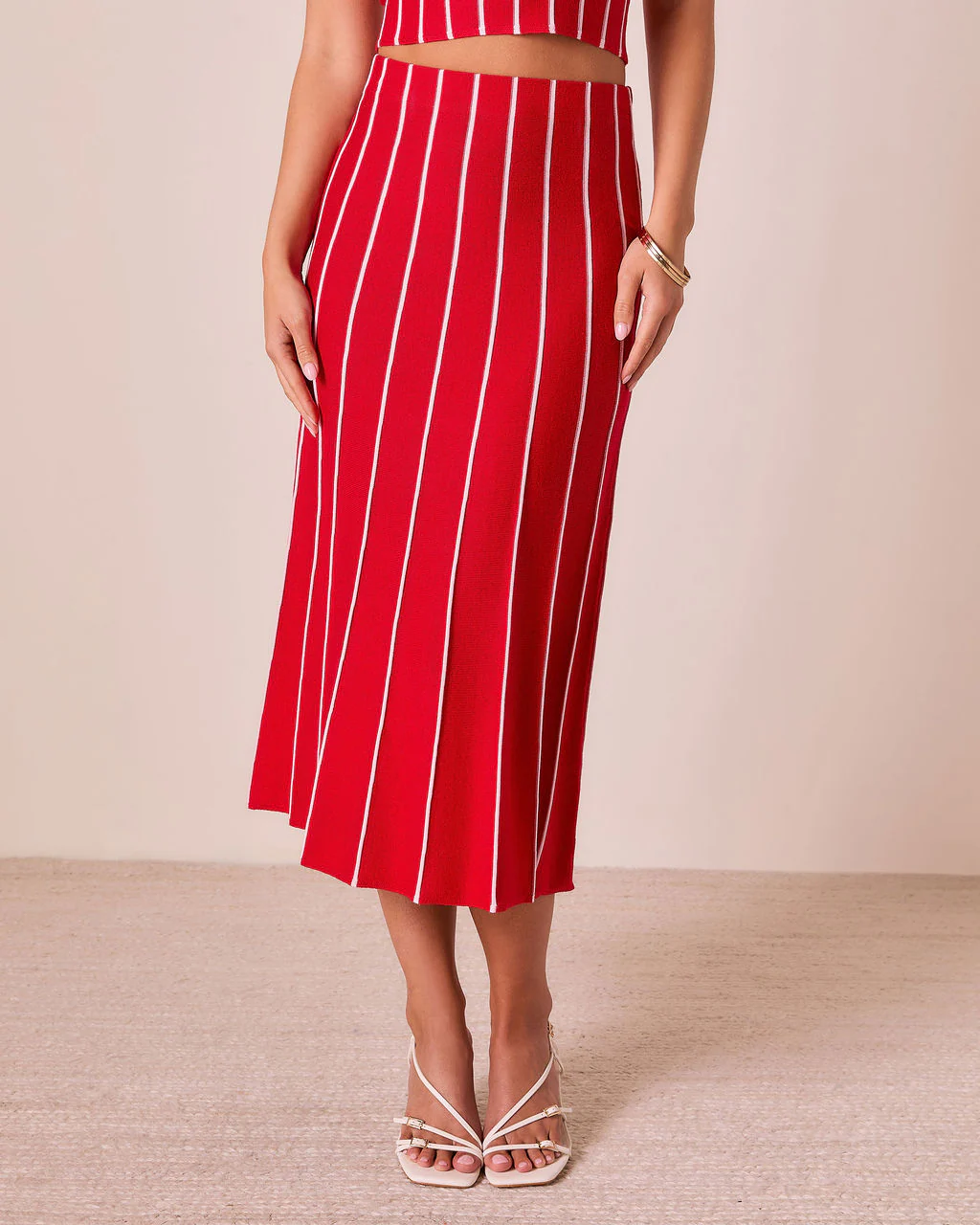 Ashlin Contrast Striped Maxi Skirt