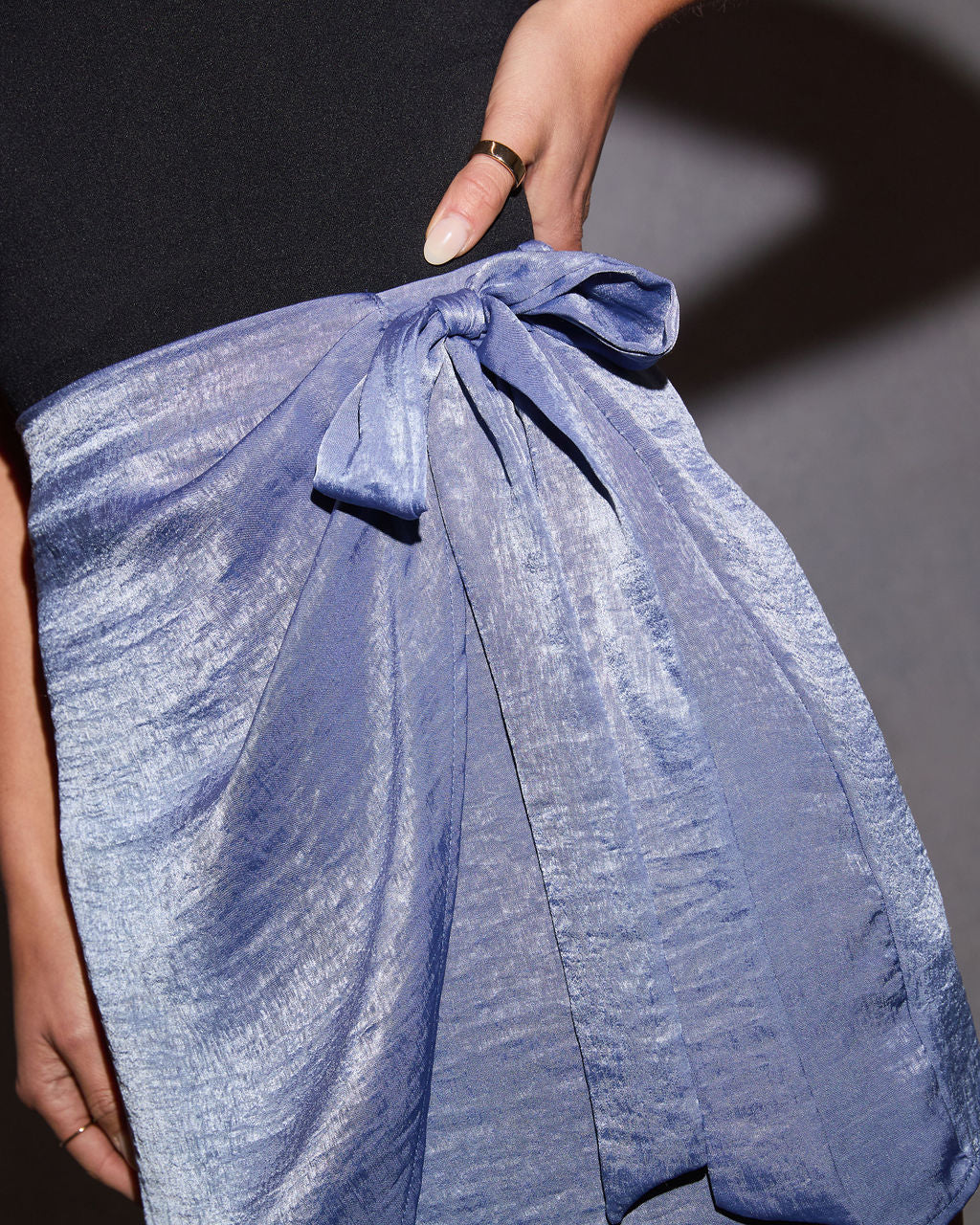 Dew Kissed Wrap Mini Skirt