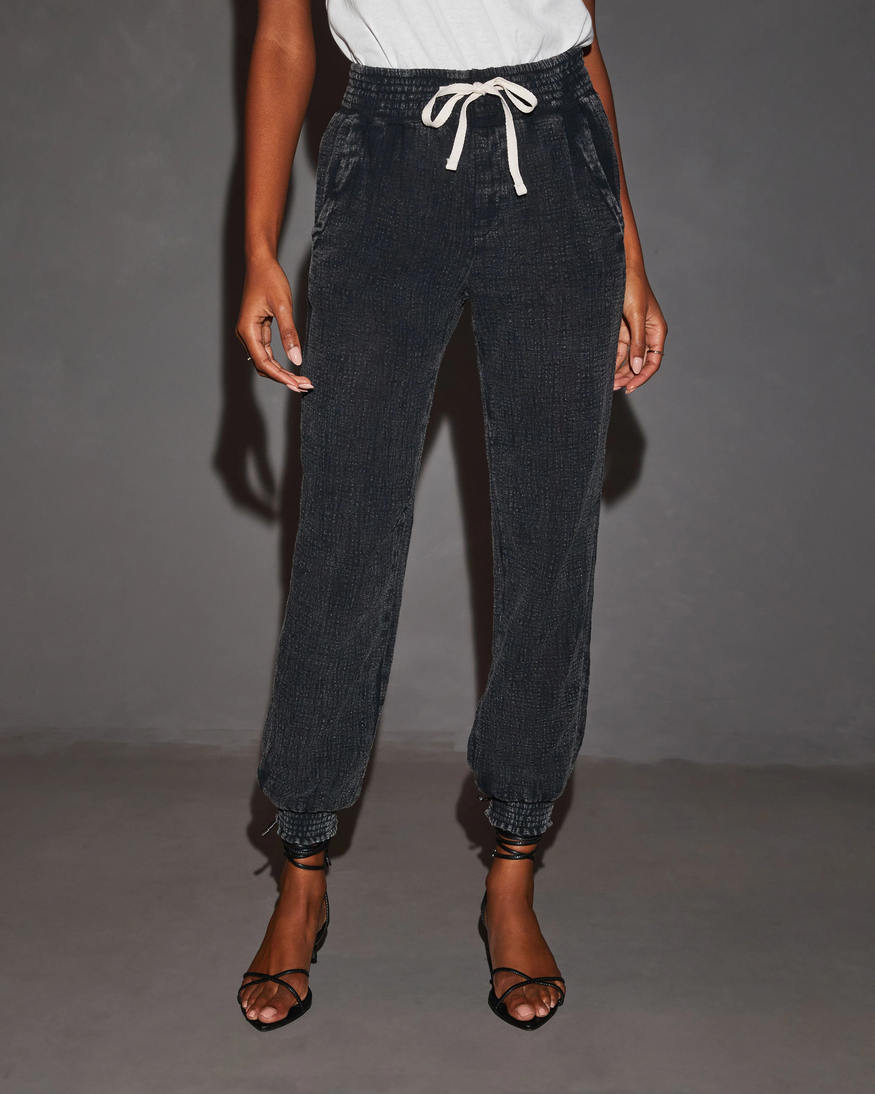 Isla Cotton Pocketed Mineral Wash Jogger Pants