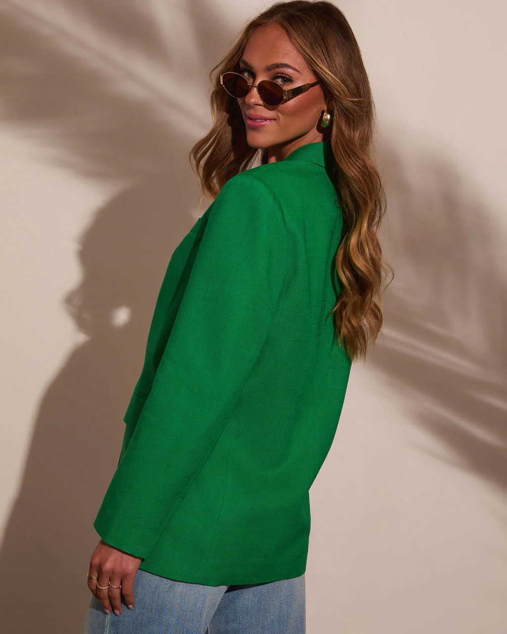 Away Message Oversized Linen Blazer