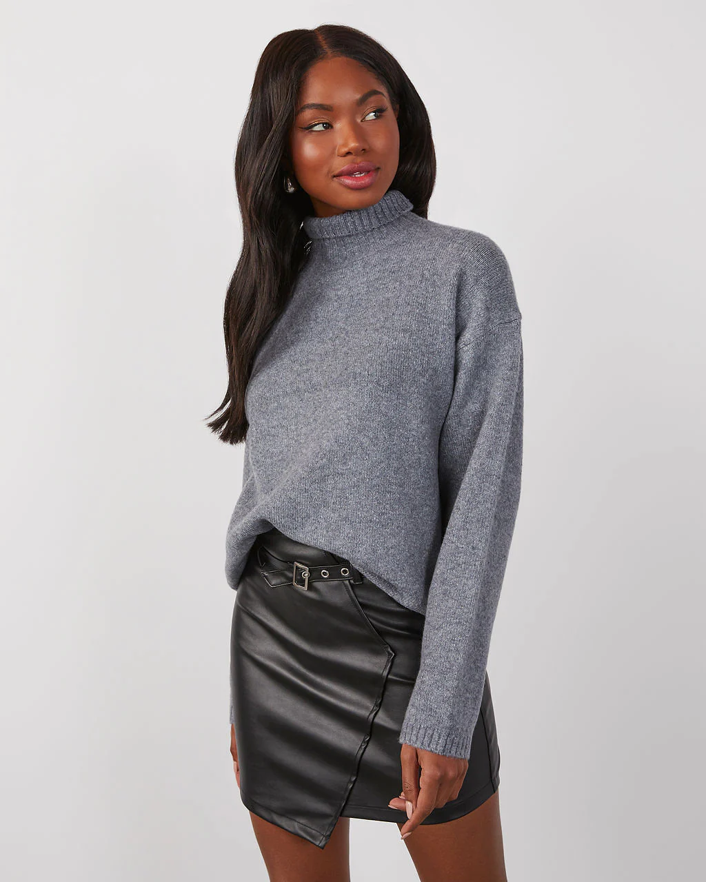 Denver Mock Neck Knit Sweater